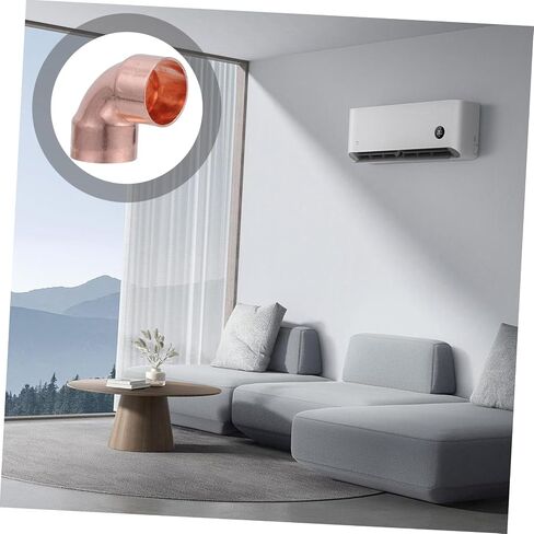 CIIEEEO Sturdy Copper Elbow تجهيزات 3 حزمة 1 بوصة معرف 90 درجة دليل تسرب نصف قطر قصير لأنظمة HVAC in Kuwait