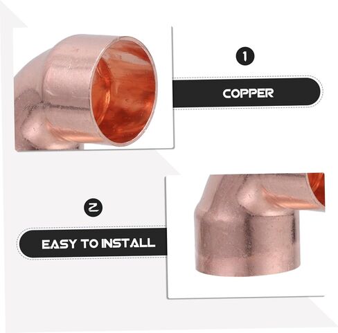 GLEAVI 3PCS COPPER COPPOW CONCTIONS MOUNTIONS ID الأجزاء الأنبوبية الكثيفة لمكيف الهواء والأنظمة وتسرب مقاومة in Saudi Arabia