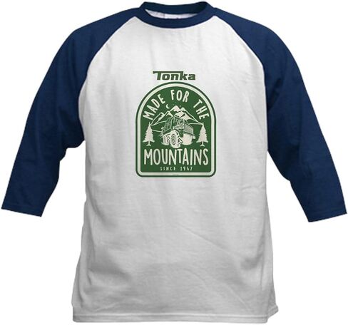 Cafepress Tonka مصنوع لـ The Mountains Kids Baseball T Shirt Kids Cotton Baseball Jersey ، 3/4 Raglan Sleeve Shirt in Saudi Arabia