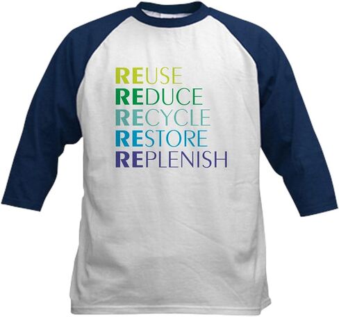 Cafepress تجديد البيسبول Jersey Kids Cotton Baseball Jersey ، 3/4 Raglan Sleeve Shirt in Kuwait