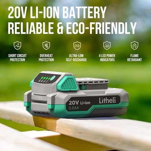 LiTHELi 20V 4.0AH Lithium Ion Battery Pack, Only Fit 20V Power Tools in Kuwait