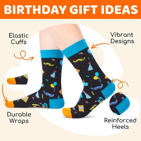 HAPPYPOP Birthday Gifts for Boyfriend Husband - Best Boyfriend Fiance Birthday Gift Ideas from Girlfriend Wife, Boyfriend Birthday Socks in Saudi Arabia