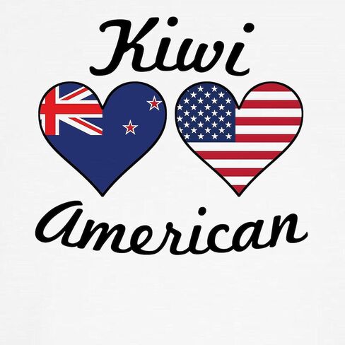 Cafepress Kiwi American Flag Hearts Baseball Jersey Kids Cotton Baseball Jersey ، 3/4 Raglan Sleeve Shirt in Saudi Arabia