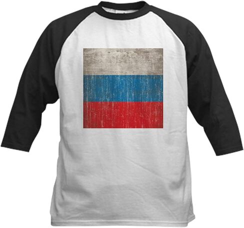Cafepress Vintage Russia Flag Kids Baseball Jersey Kids Cotton Baseball Jersey ، 3/4 Raglan Sleeve Shirt in Saudi Arabia