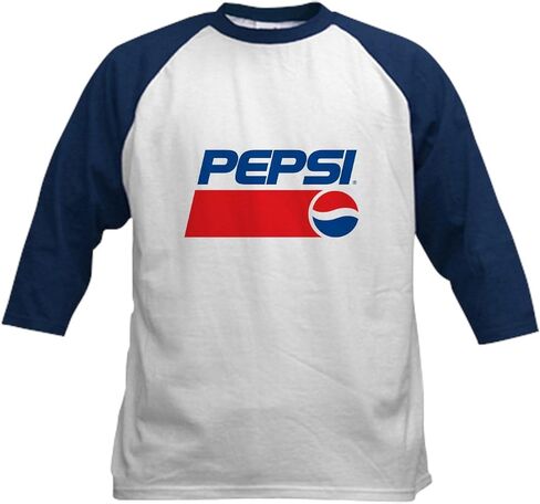 Cafepress 90s Pepsi Logo Kids Baseball T Shirt Kids Cotton Baseball Jersey ، 3/4 Raglan Sleeve Shirt in Saudi Arabia