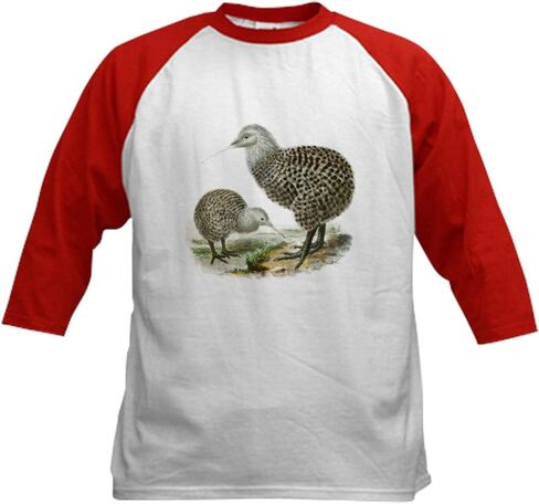 Cafepress الرائع من Kiwi Apteryx Haasti Kids Baseball Kids Cotton Baseball Jersey ، 3/4 Raglan Sleeve Shirt in Saudi Arabia