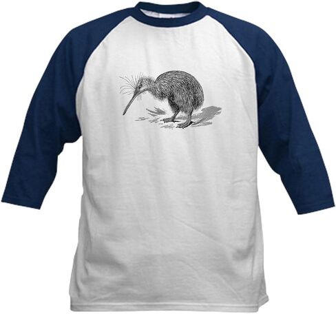 Cafepress Vintage Kiwi Bird New Zealand Bird Baseball Jersey Kids Cotton Baseball Jersey ، 3/4 Raglan Sleeve Shirt in Saudi Arabia