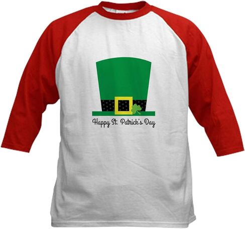 Cafepress St Patricks Day Baseball Jersey Kids Cotton Baseball Jersey ، 3/4 Raglan Sleeve Shirt in Saudi Arabia