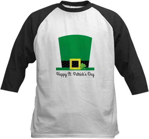 CafePress St Patricks Day Baseball Jersey Kids Cotton Baseball Jersey, 3/4 Raglan Sleeve Shirt in Saudi Arabia