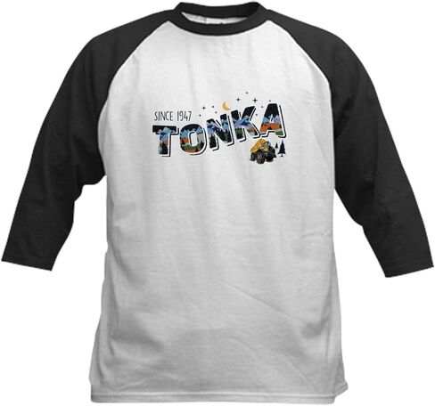 Cafepress Tonka Dump Truck منذ عام 1947 للأطفال Baseball T Shirt Kids Cotton Baseball Jersey ، 3/4 Raglan Sleeve Shirt in Saudi Arabia