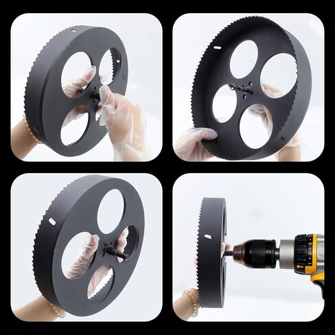 9.5-inch Hole Cutter with Drill Bit and Hex Wrench Drilling Holes Bi-Metal Hole Saw for Wood Plastic Drywall Thin Metal in Kuwait