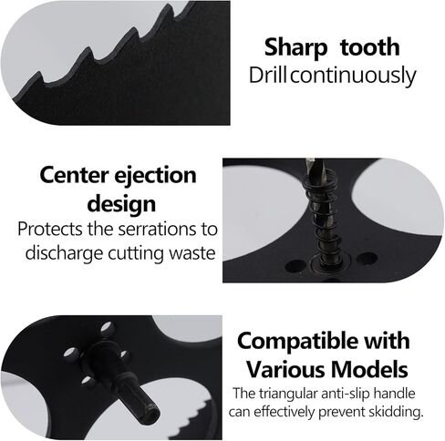 9.5-inch Hole Cutter with Drill Bit and Hex Wrench Drilling Holes Bi-Metal Hole Saw for Wood Plastic Drywall Thin Metal in Kuwait