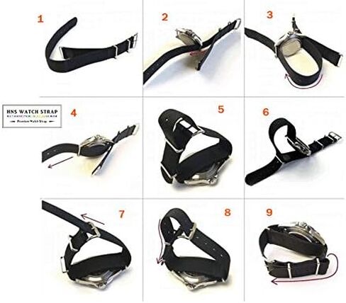 HNS Watch Bands - Choice of Pattern & Width (18mm, 20mm, 22mm) - Ballistic Premium Nylon Watch Straps in Saudi Arabia