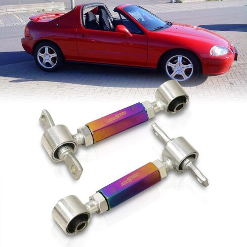 موزعي AJP NEO Chrome 2 قطعة خلفية قابلة للتعديل مجموعة CAMBER CONTROL ARMS متوافقة/استبدال CIDIC CRX DEL SOL Integra 1988 1989 1990 1991 1992 1993 1994 1995 1997 1998 1999 2000 2001 in Kuwait