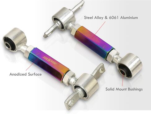 موزعي AJP NEO Chrome 2 قطعة خلفية قابلة للتعديل مجموعة CAMBER CONTROL ARMS متوافقة/استبدال CIDIC CRX DEL SOL Integra 1988 1989 1990 1991 1992 1993 1994 1995 1997 1998 1999 2000 2001 in Kuwait