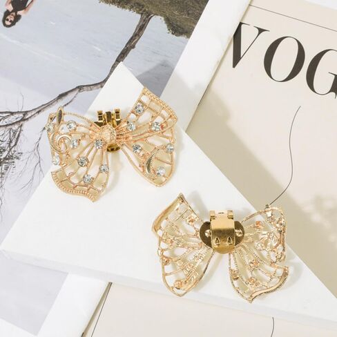 14 PCS Rhinestone Bow Shoe Clips Shoe Buckle Classic Decorative Bow Clips للأحذية سحر أحذية قابلة للإزالة أنيقة للنساء ملحقات الأحذية للنساء مقطع على زفاف حذاء المجوهرات. in Kuwait