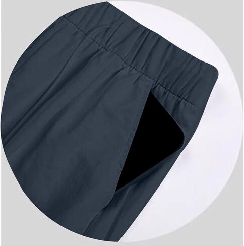 Women's Casual Pants High Waisted Slacks Lounge Baggy Flowy Palazzo Pants Drawstring Elastic Waist Wide Leg Beach Trousers in Saudi Arabia