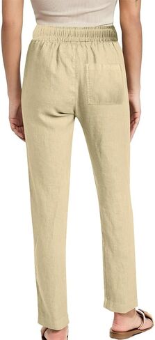 Womens Baggy Wide Leg Pants High Waisted Drawstring Elastic Waist Palazzo Trousers Travel Work Pants with Pockets in Kuwait