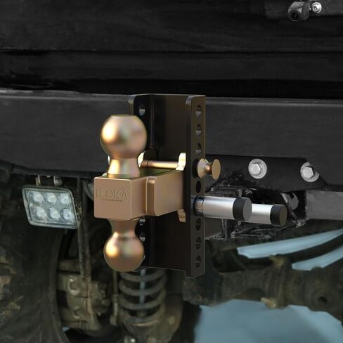 Adjustable Trailer Hitch, 6 Inch Drop Hitch Ball Mount, 20,000 LBS GTW, Tow Hitch for Heavy Duty Truck with Double Hitch Locks and Pin, Solid Shank (2 Inch Receiver) in Kuwait