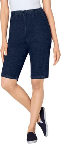 Woman Within Plus Size Fineline Denim Short in Saudi Arabia