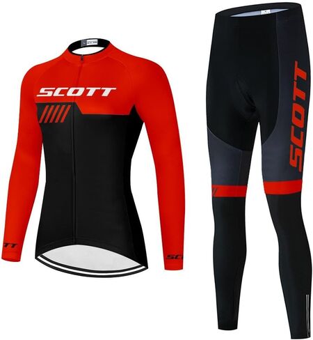 Women's Cycling Jersey Set Long Sleeve Bike Shirt Bicycle Clothing Cycling Pants with Gel Padded in Saudi Arabia