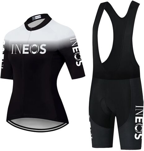Women's Cycling Jersey Set Short Sleeve Bike Shirts Bicycle Clothing Cycling Bib Shorts with Gel Padded in Saudi Arabia
