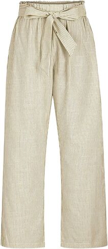 Women's Wide Leg Lounge Pants High Waisted Palazzo Pants Work Casual Flowy Tie Knot Loose Trousers with Pockets in Saudi Arabia