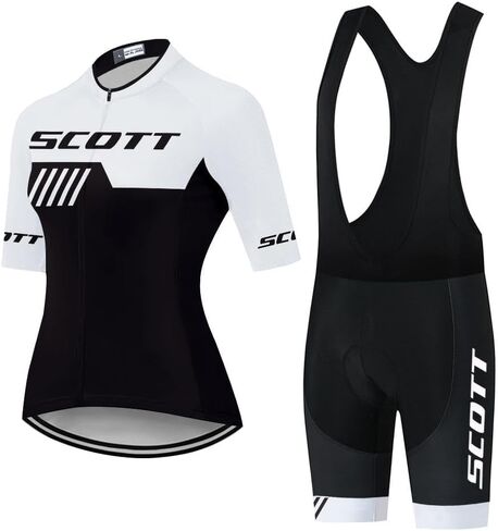 Women's Cycling Jersey Set Short Sleeve Bike Shirts Bicycle Clothing Cycling Bib Shorts with Gel Padded in Saudi Arabia