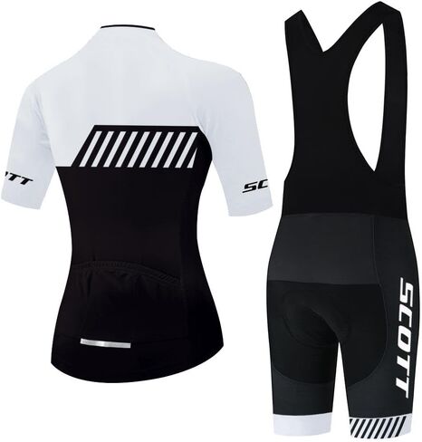 Women's Cycling Jersey Set Short Sleeve Bike Shirts Bicycle Clothing Cycling Bib Shorts with Gel Padded in Saudi Arabia