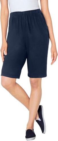 Woman Within Plus Size Fineline Denim Short in Saudi Arabia