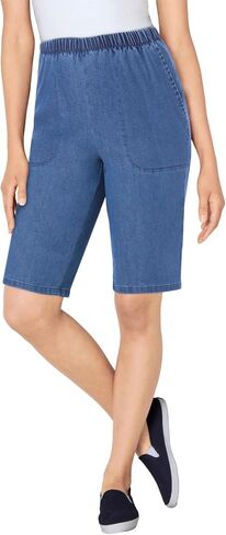 Woman Within Plus Size Fineline Denim Short in Saudi Arabia