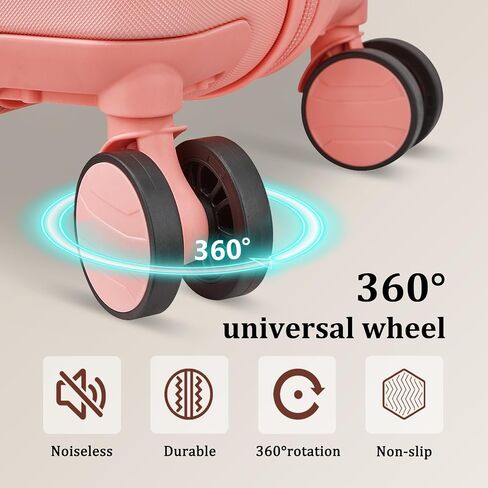imiomo Luggage Sets 2 Piece Carry on and Check,Hardside Suitcase with Spinner Wheels, Lightweight Rolling Travel Luggage with TSA Lock (Beige, 4PCS) in Kuwait