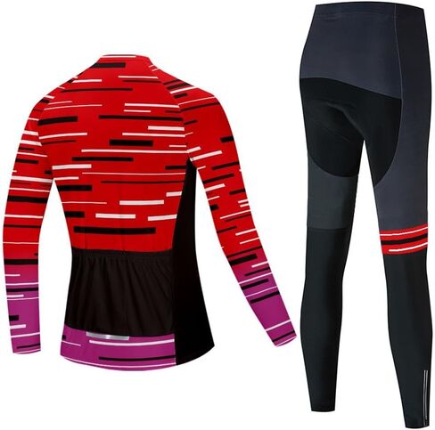 Women's Cycling Jersey Set Long Sleeve Bike Shirt Bicycle Clothing Cycling Pants with Gel Padded in Saudi Arabia