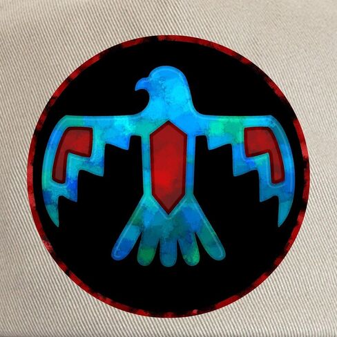 Cafepress Red و Blue Thunderbird Cap Cap قابلة للتعديل in Kuwait