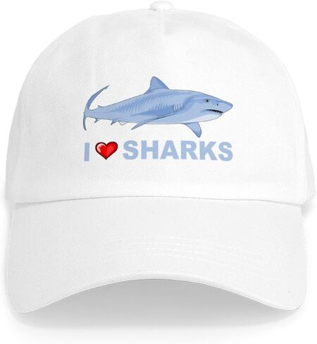 Cafepress Peace Love Sharks Cap Capable Baseball Cap in Kuwait