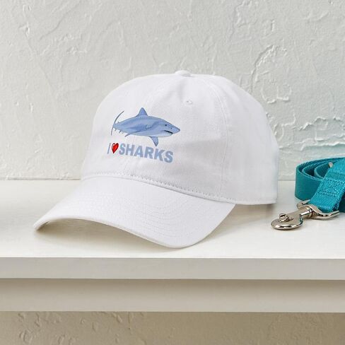 Cafepress Peace Love Sharks Cap Capable Baseball Cap in Kuwait