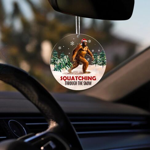 Bigfoot Suncatcher Ornament, Sasquatch Gifts for Friends, Camping Ornaments for Christmas Tree, Gifts for Bigfoot Lovers, Supernatural Funny Stocking Stuffers for Men Women (Suncatcher) in Saudi Arabia