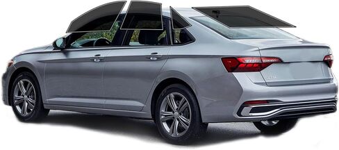 Precut Windows Tint Film All Sides Cars Sun Blocking Protection Privacy Anti Shatter Glass 2 Ply Film 25% Tint Shade kit for Volkswagen Jetta Sedan 2019-2024 in Kuwait