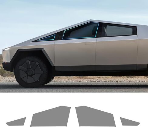 Precut Window Film Tint for Tesla Cybertruck 2024-2025 PVC Kit All Sides Privacy Block Infrared UV Rays Sun Blocking Protection (35% Transmittance, Front Window) in Saudi Arabia