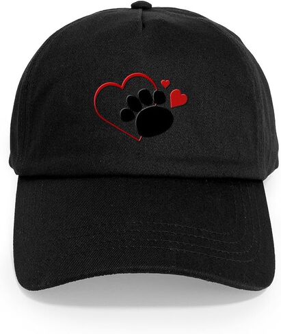 Cafepress Dog Paw Print with Heart Cap Cap القابلة للتعديل in Saudi Arabia