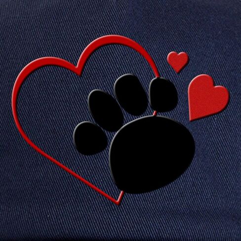 Cafepress Dog Paw Print with Heart Cap Cap القابلة للتعديل in Saudi Arabia