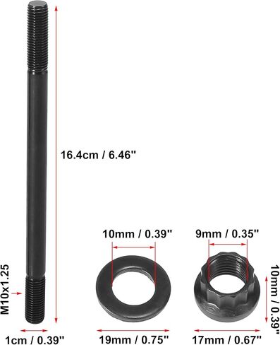 X AutoHaux Black Cylinder Head Stud Kit Presentive Honda Civic CRX Del Sol 1988-1995 in Saudi Arabia
