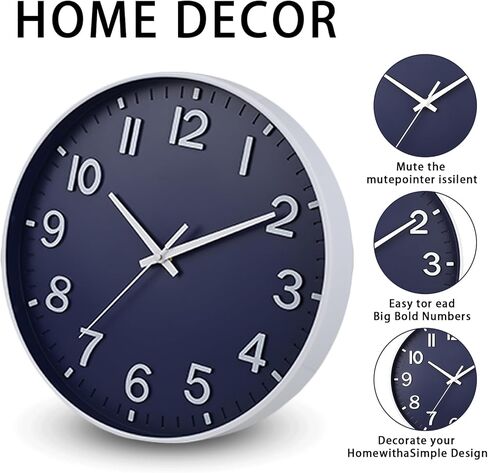 HZDHCLH ساعات الحائط تعمل بطارية ، ساعة الحائط الذهب الأخضر ، 8 بوصات ساعة الحائط صامتة غير موقوتة الأرقام ثلاثية الأبعاد الحديثة لمطبخ غرفة نوم غرفة المعيشة ديكور الفصل الدراسي in Kuwait