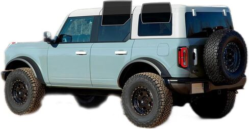 Precut Window Tint Film Front Two Door Windows Film Cars Sun Blocking Protection Privacy Anti Shatter Glass 2 Ply Computer Cut Any Tint Shade for Ford Bronco 4door 2021-2025 in Kuwait