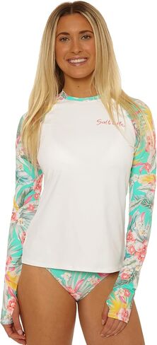 Salt Life Women's Rash Guard Top, Long Sleeve, UPF 50+, Uv Sun Protection, Beach Cover Ups in Saudi Arabia