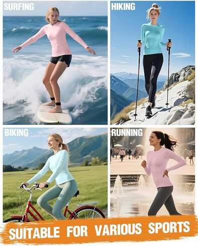 Janmercy 3 Pack Rash Guard for Women UPF 50+ SPF UV Sun Protects Twist قمصان تجريب طويلة الأكمام مع جيوب in Saudi Arabia
