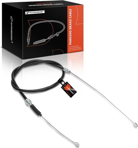 A-Premium Rear Driver and Passenger Side Parking Brake Cable Assembly Compatible with Volkswagen Models: Golf 2001, Beetle 2001-2002, 2-PC Set - Replace # 1J0609721K in Saudi Arabia