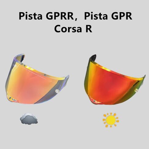Pista Shield Replacement for AGV Pista GPR, Corsa-R, Pista GPRR Face Shield Race3 Visor Uv-Protection (Anti Fog Film) in Saudi Arabia