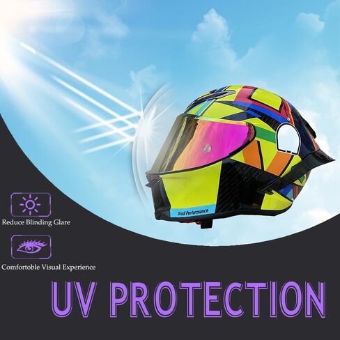 Pista Shield Replacement for AGV Pista GPR, Corsa-R, Pista GPRR Face Shield Race3 Visor Uv-Protection (Anti Fog Film) in Saudi Arabia