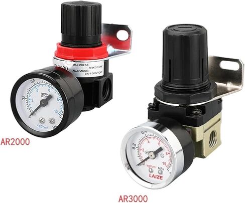 AR2000 AR3000 G1/4'' 6mm 8mm 10mm 12mmAir Control Compressor Pressure Relief Regulator Valve with Fitting(AR3000 6mm Fitting) in Saudi Arabia